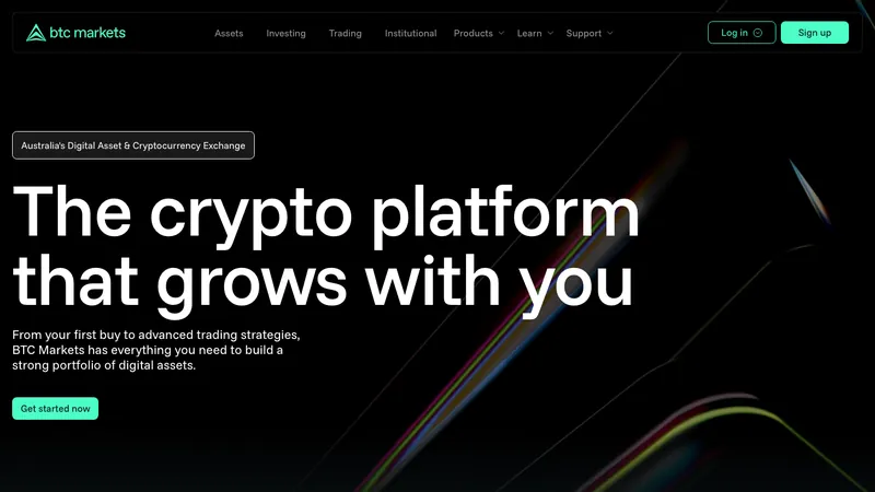 BTC Markets home page for Australian visitors