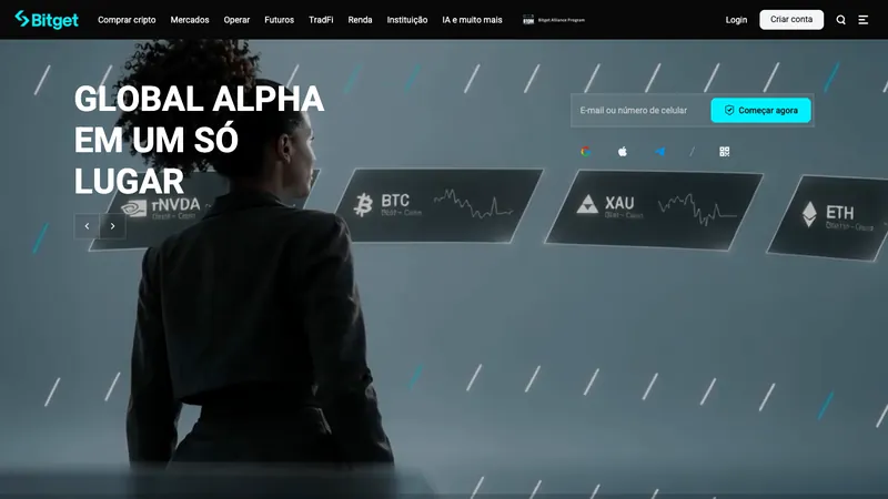 Bitget home page for visitors in Brazil