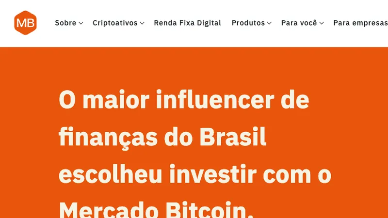 Mercado Bitcoin home page for visitors in Brazil