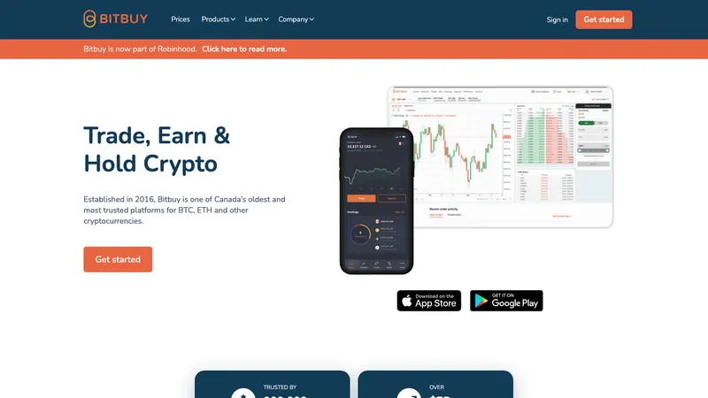 Bitbuy home page for Canadian visitors