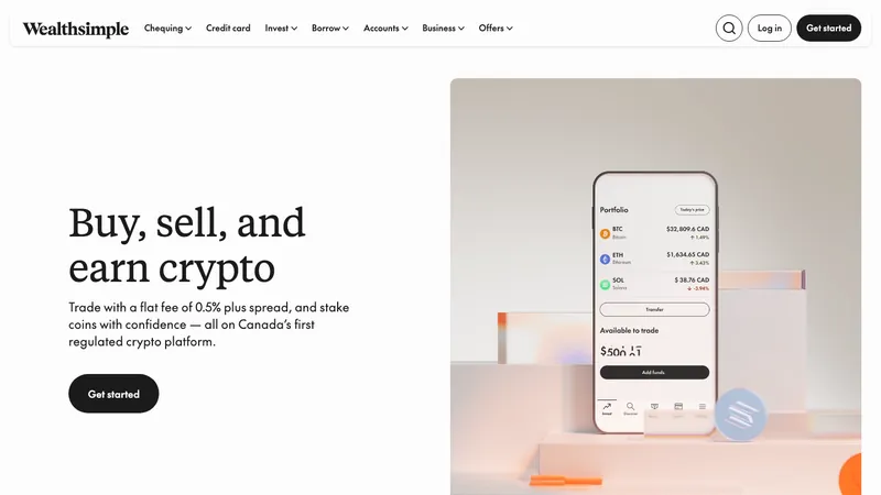 Wealthsimple's crypto page for Canadian visitors