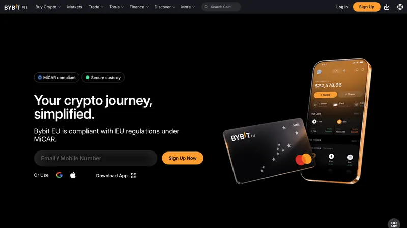 Bybit EU home page for European visitors