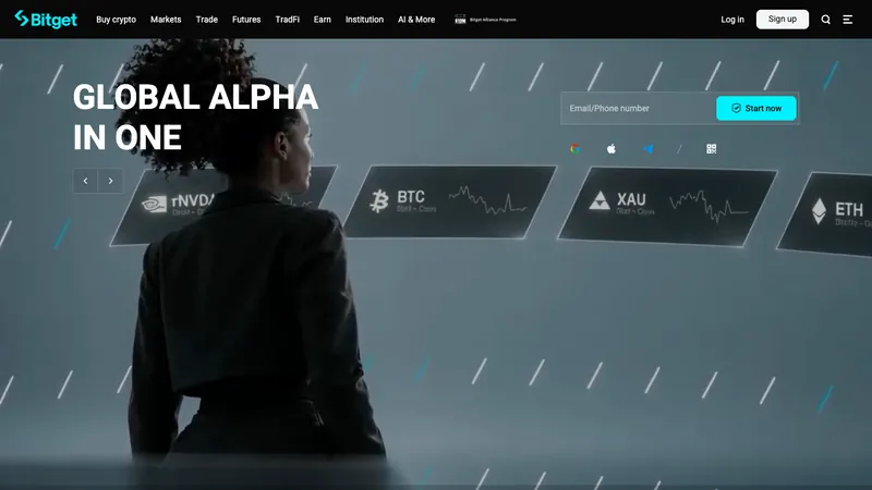 Bitget home page for visitors in Kenya