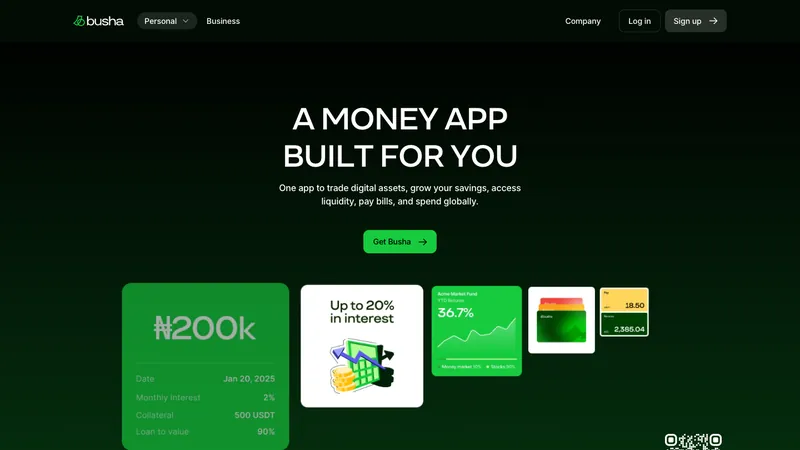Busha home page for visitors in Kenya