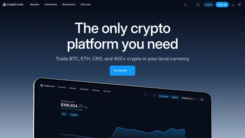 Crypto.com home page for visitors in Saudi Arabia