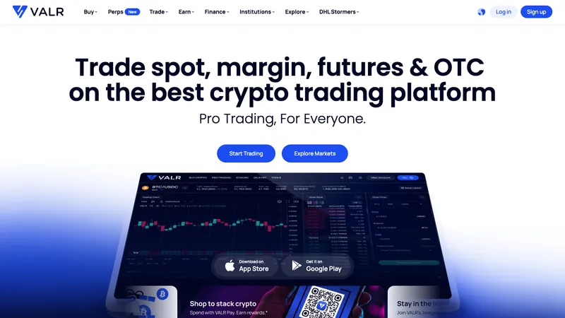 VALR home page for visitors in South Africa