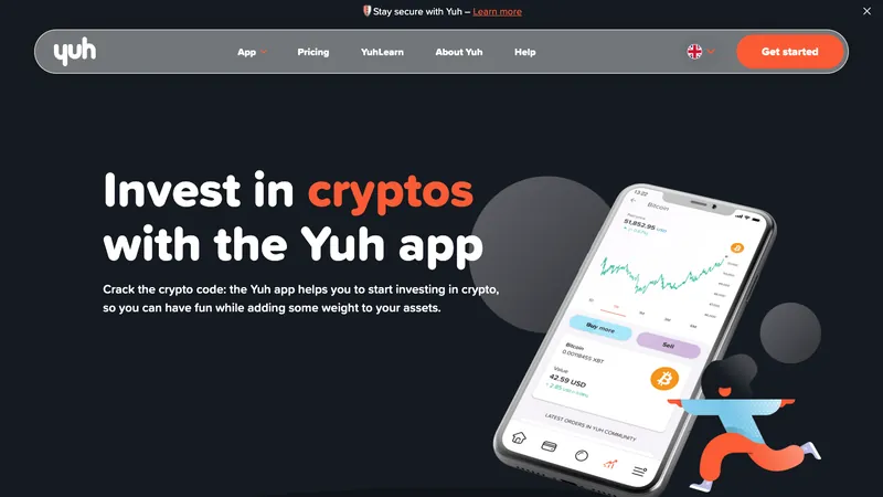 Yuh crypto page
