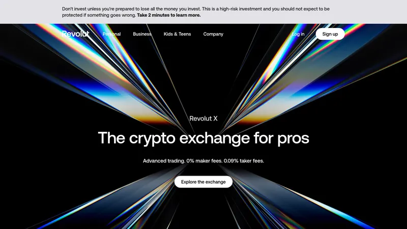 Revolut home page for UK visitors